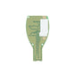 Back side of green remote key circuit board with copper traces and contact pads