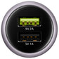 Dual USB charging ports showing 9V 2A and 5V 1A output ratings