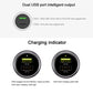 Huawei dual USB car charger charging indicator lights and output display diagram