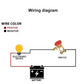 Car battery disconnect rotary switch wiring diagram with red positive and black negative