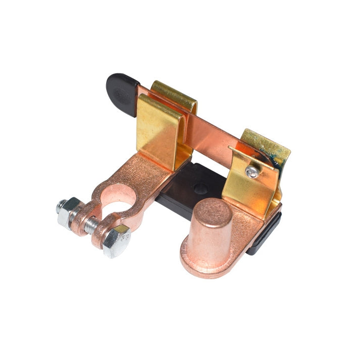 12–24V battery disconnect switch with lever and copper-plated terminals