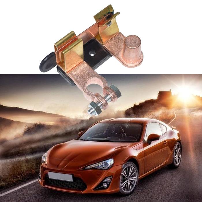 12–24V battery disconnect switch with lever and mounting studs, copper-colored body