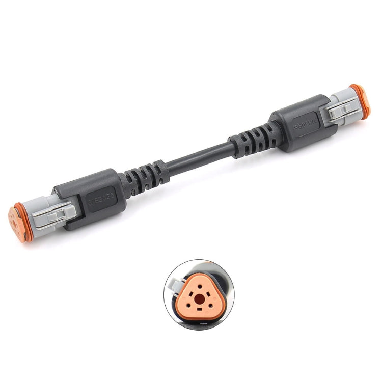 Diagnostic cable with orange connector, molded plugs at both ends