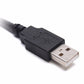 USB-A plug end of OBD diagnostic cable with black molded connector