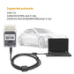 OBD2 ECU flash scanner kit with module and cable connected to a laptop