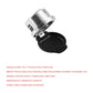 Chrome plug retainer with black thermoplastic cap, angled view