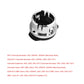 Chrome lighter plug retainer with black center insert and top contacts