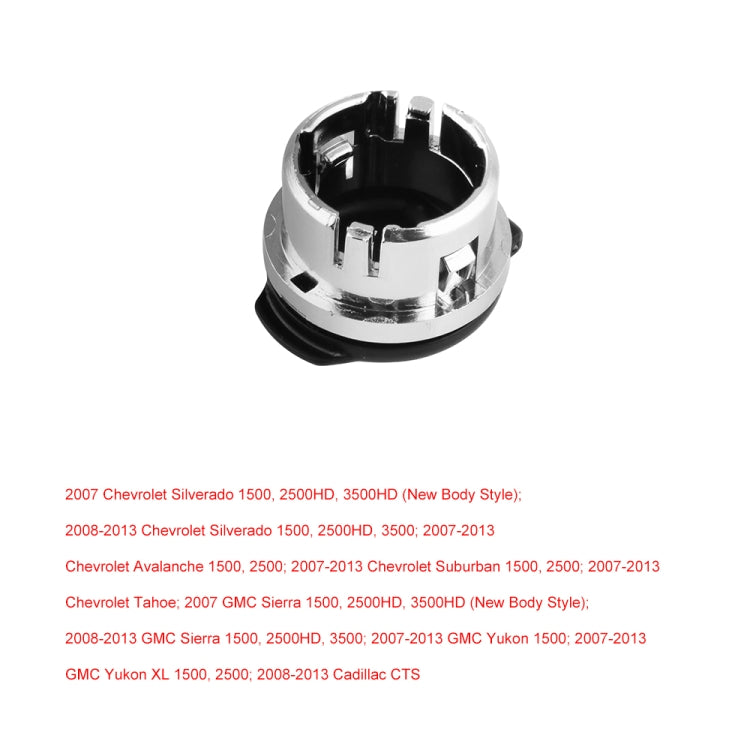 Chrome lighter plug retainer with black center insert and top contacts