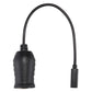 Black cigarette lighter Type-C connector cable with protective end and USB-C plug