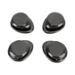 Set of 4 glossy black car mini bag hanger hooks with round disc heads