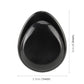 Glossy black car mini bag hanger hook, teardrop-shaped with 2.5 cm base
