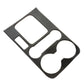 Carbon fiber gearshift panel frame sticker, black weave texture with large opening