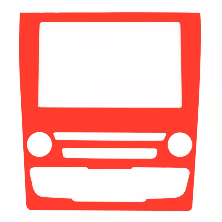 Central control panel sticker template with cutouts on red backing