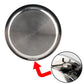 Round metal back plate for car watch with textured center and black outer ring