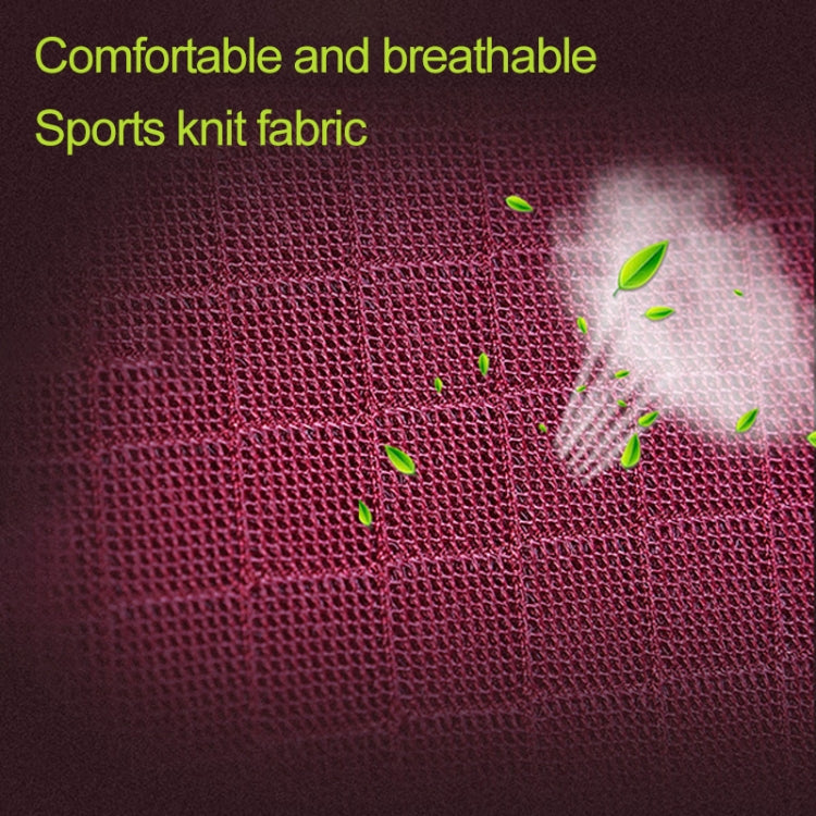 Red breathable sports-knit fabric lumbar pillow cover with fine mesh texture