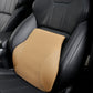 Car lumbar pillow in beige with breathable mesh grid front