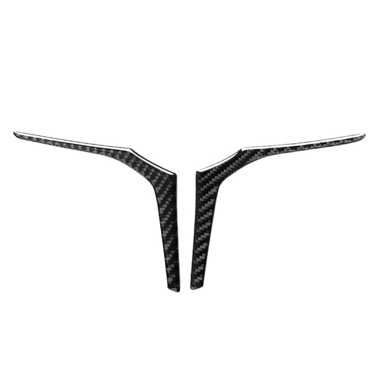 Black carbon-fiber V-shaped steering wheel lower panel decorative stickers