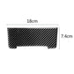 Carbon fiber-look storage panel sticker size 18 cm x 7.4 cm, black weave finish
