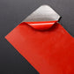 Adhesive backing for carbon fiber-look storage panel sticker, red backing sheet