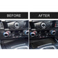 Car dashboard storage lighter panel sticker with carbon fiber-look black weave finish