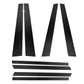 Carbon fiber B-pillar sticker set, black vertical strips and horizontal accent bars