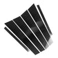 Carbon-fiber B-pillar trim sticker pieces, black with vertical pinstripes