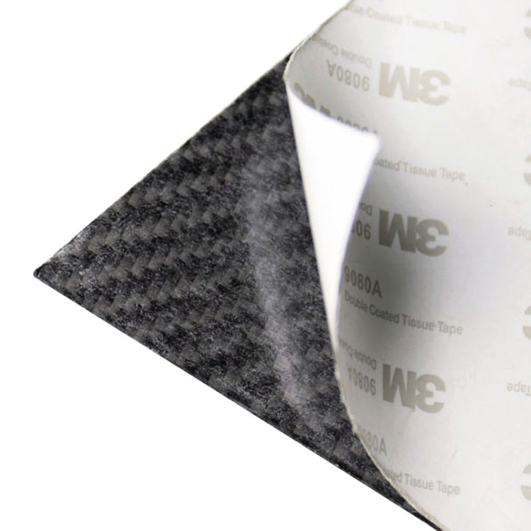 Carbon-fiber B-pillar trim sticker with adhesive tape backing sheet