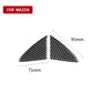 Carbon fiber triangular bumper stickers, 71mm x 95mm (set of 2)