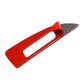 Red backing carbon fiber trim piece with rectangular cutout opening
