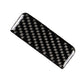 Carbon fiber trim sticker strip with glossy black crosshatch weave and silver edge