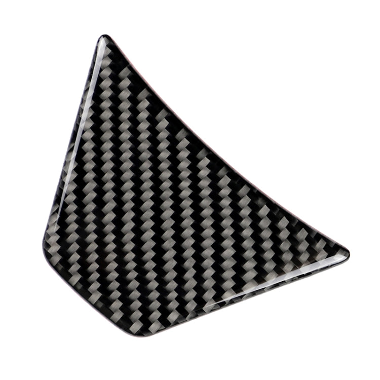 Triangular carbon fiber pattern sticker with black and gray weave, glossy edges