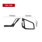 Carbon fiber air vent trim stickers pair with dimensions, left and right pieces