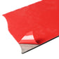 Carbon fiber decorative sticker backing with red protective film and black panel