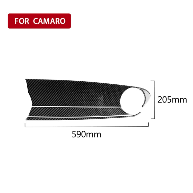 Black carbon fiber front passenger control panel sticker with dimensions and vent opening