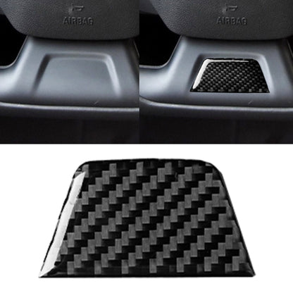 Black carbon fiber style steering wheel lower trim decal, trapezoid cutout