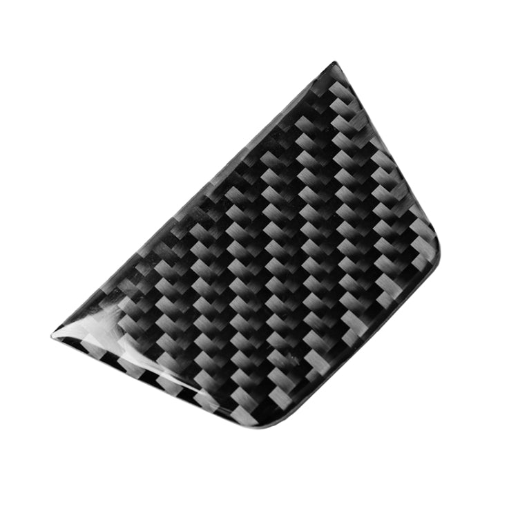 Black carbon fiber style decorative sticker, angled trapezoid shape