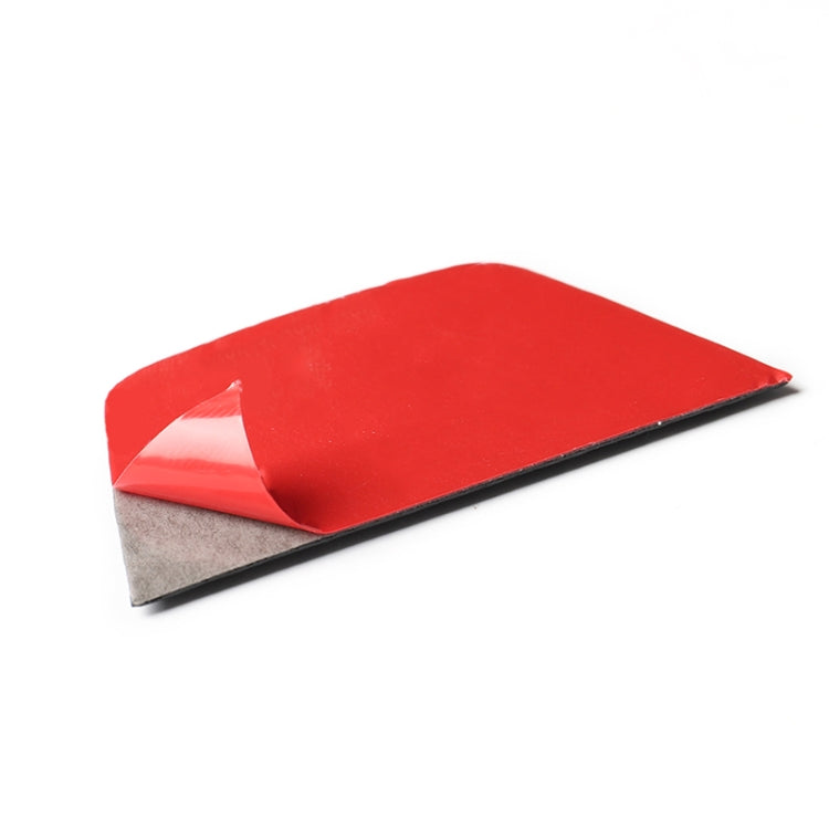 Red-backed black carbon fiber style decal with matte dark edge