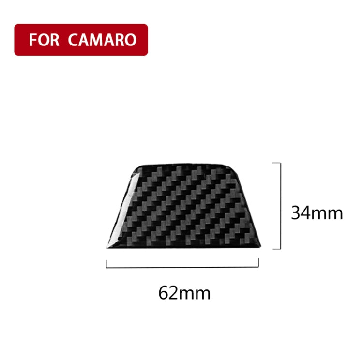 Trapezoid carbon fiber style steering wheel lower sticker, 62mm x 34mm