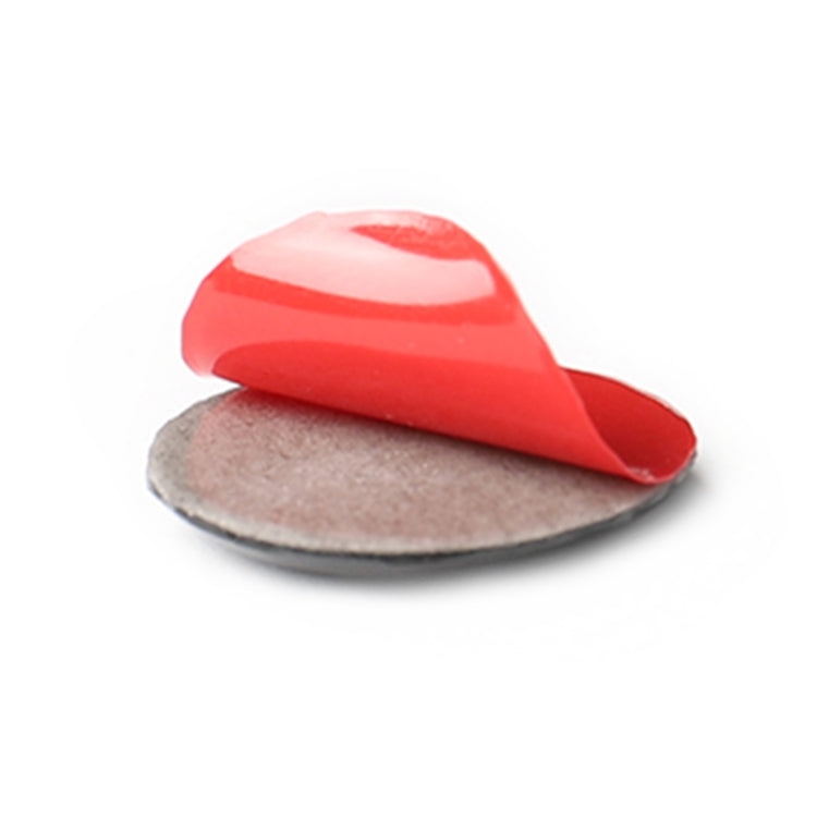 Round carbon-fiber air outlet sticker with red backing pad