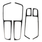Carbon fiber window button panel sticker templates, two long and two small pieces