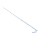 White 34 cm plastic flagpole for car window, curved clip end