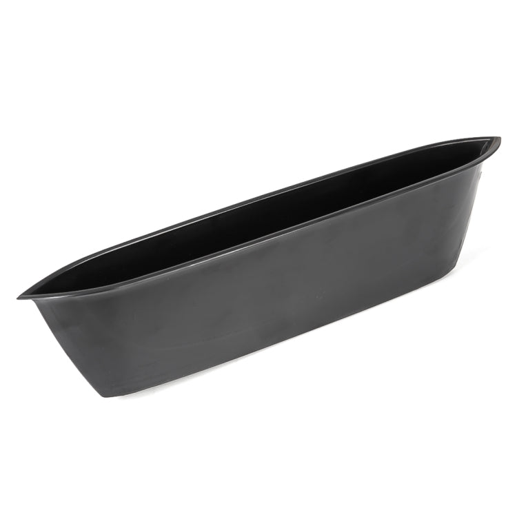 Black shallow storage tray for car door handle, open organizer box