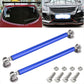 Car lip support bars, blue metal two-piece set with mounting brackets and bolts