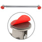 Car lip support bars, red metal two-piece set with protective foam pad tip