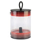 Car gear shift knob packaging with red accents and clear window display