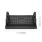 Black dashboard phone holder stand, perforated base with dual curved side arms