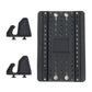 Black silicone dashboard mat and phone holder clips accessory set