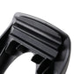 Close-up of black dashboard phone holder clamp rails and locking tabs