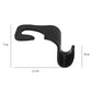 Car back seat hook with size guide, black plastic semi-circular arc hook