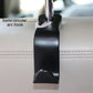 Car back seat hook, black plastic semi-circular arc hook attached to seat rod base